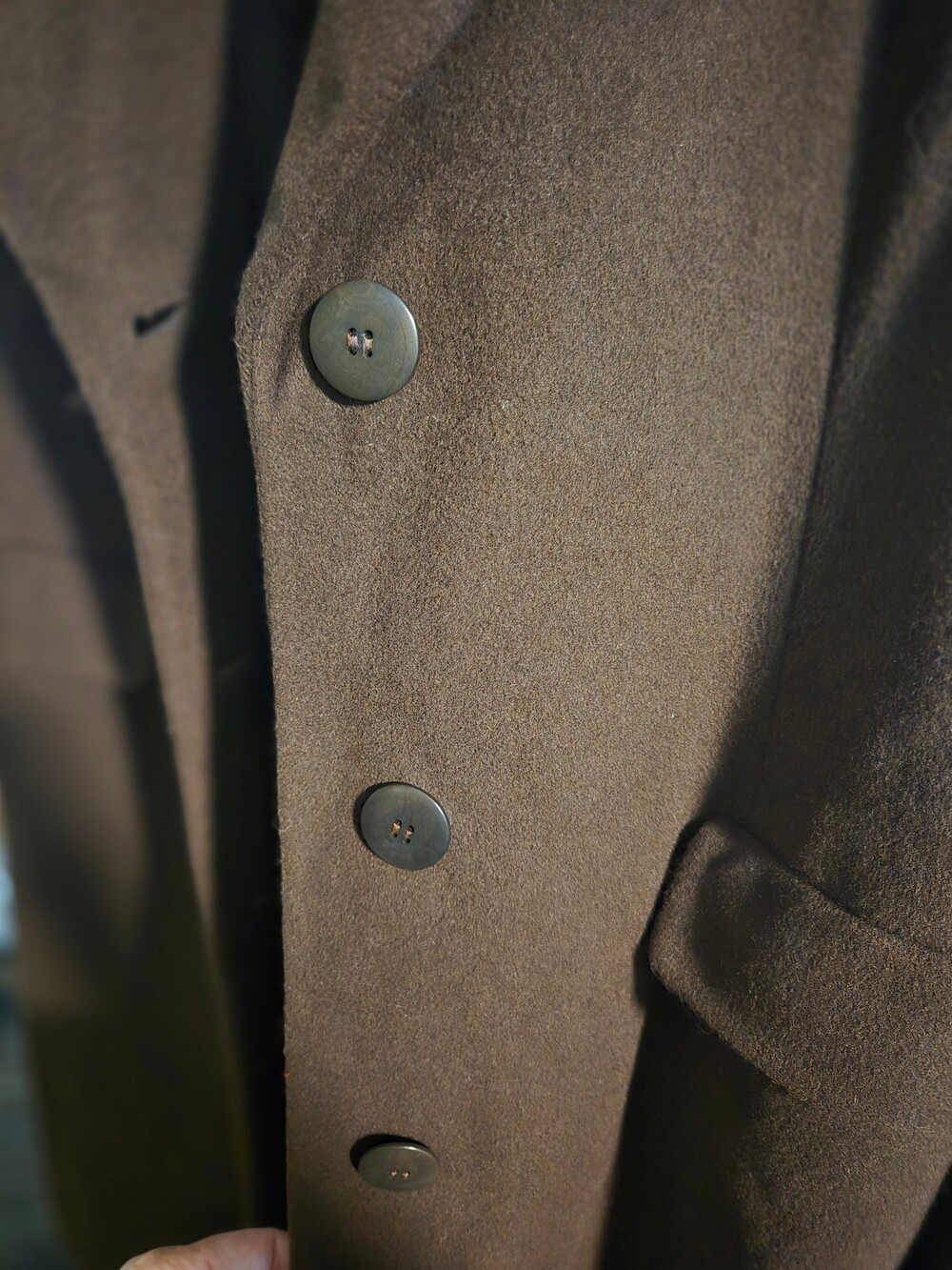 Anne Klein II Long Brown Wool Blend Coat Women's Outerwear - Wool / Brown / 6 - Picture 8 of 15